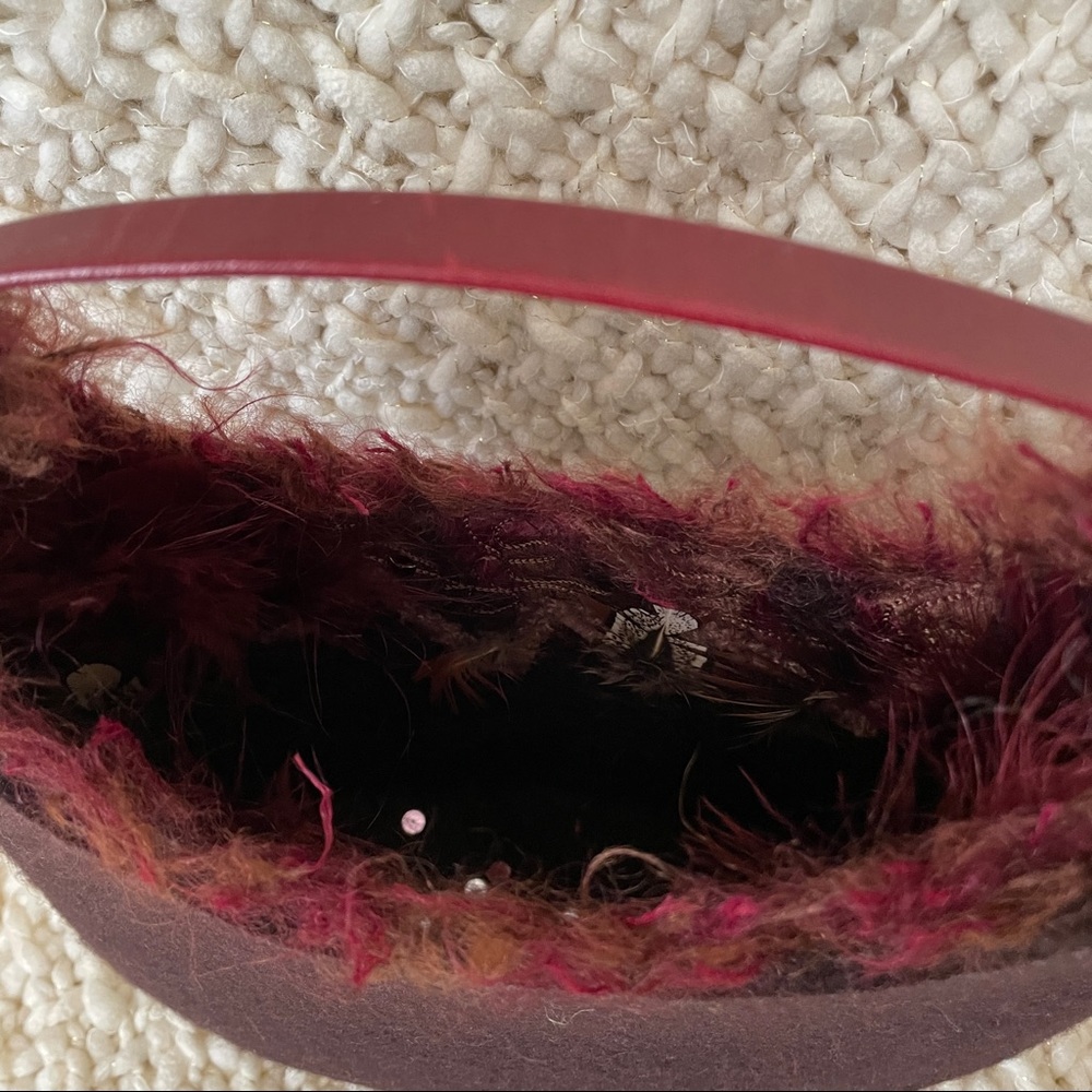 NWOT Comolette El Bichagâse Paris felt wine purse - Picture 4 of 11